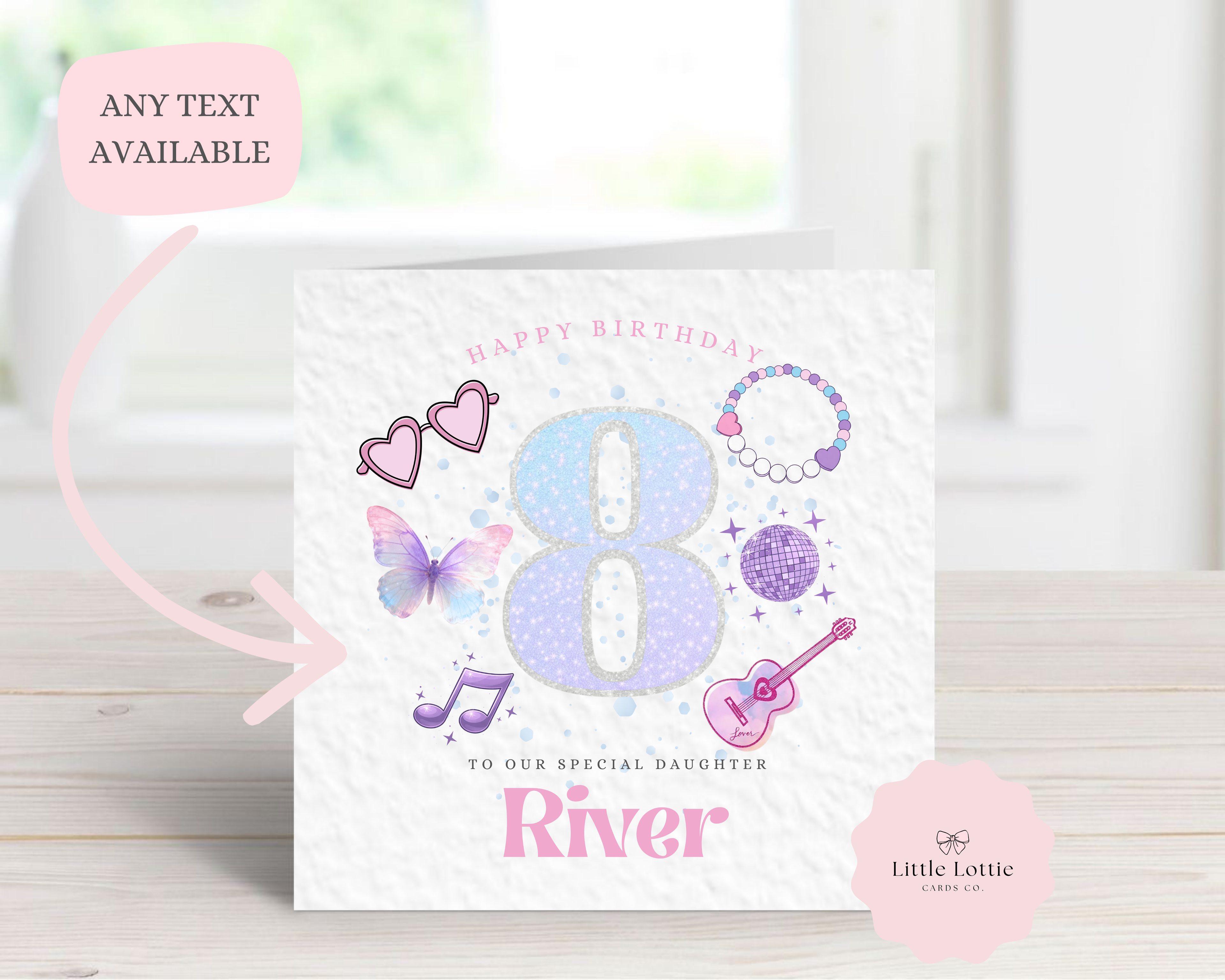 Personalised Birthday Card - Taylor Inspired Pop Star Theme