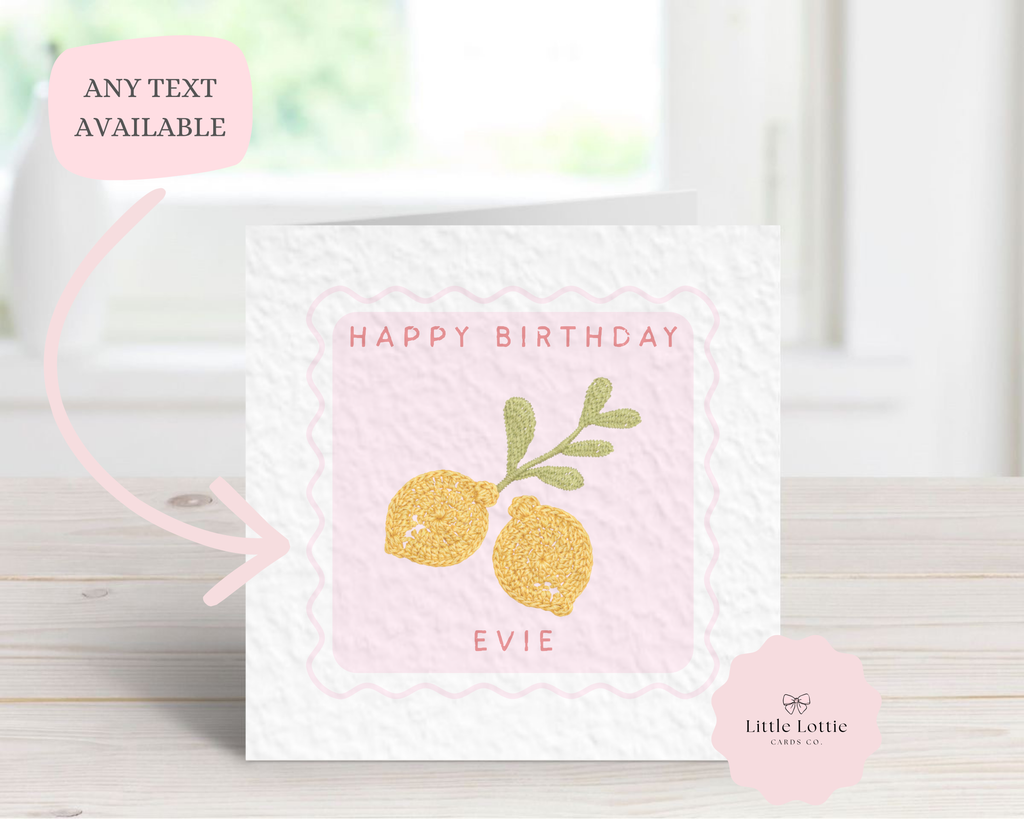 Personalised Lemon "Limon" Birthday Card
