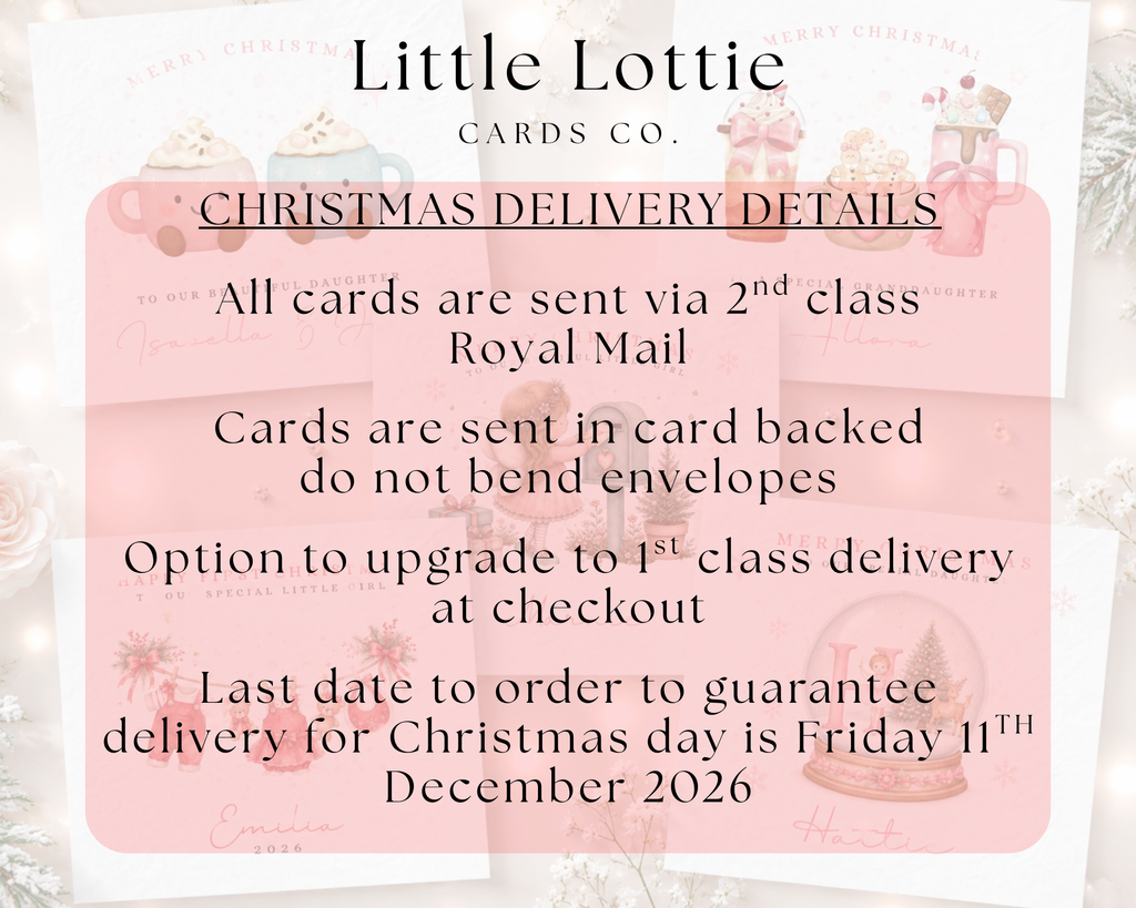 Personalised Christmas Card - Cute Mitten Character