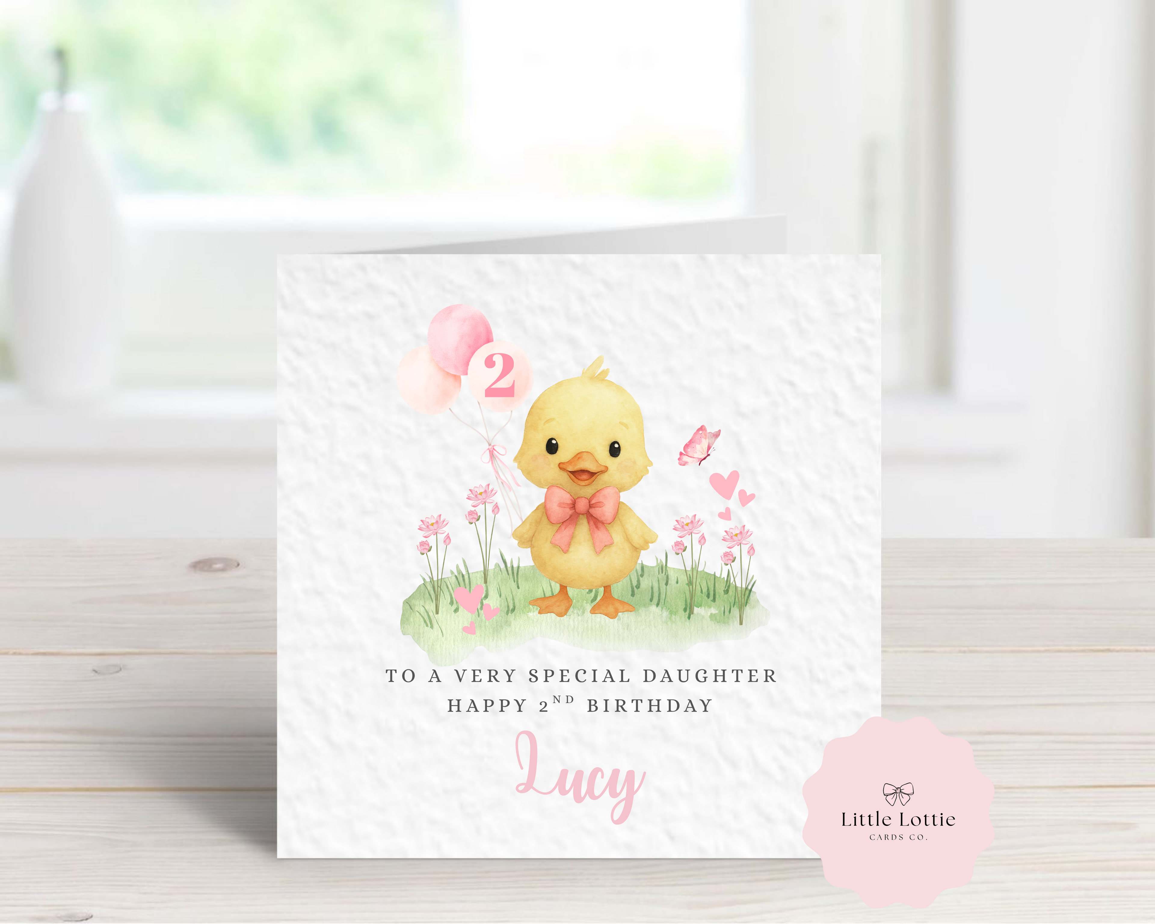 Personalised Children’s Birthday Card - Cute Watercolour Duckling Illustration