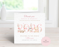 Personalised New Baby Girl Card - Pink 2026 Floral Year Keepsake - Custom Granddaughter Birth Details - Welcome to the World