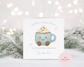 Personalised Christmas Card - Cute Hot Cocoa Mug Character