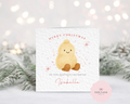 Personalised Christmas Card  - Cute Peanut Character Illustration