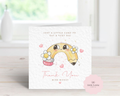 Personalised Teacher Thank You Card - Whimsical Watercolour Pencil Design