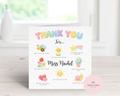 Personalised Thank You For... Teacher Card - Custom Name Cute Icons Design