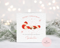 Personalised Christmas Card - Cute Candy Cane Character Illustration