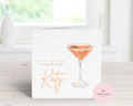 Personalised Pornstar Martini Birthday Card - Any Name & Relation - Luxury Passion Fruit Watercolor Cocktail Illustration - Custom "Happy Birthday" Friend Card - Large 6" Square