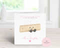 Personalised Cute Ruler Character Teacher Card - Pink Jellycat Inspired Design