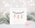 Personalised Christmas Card - Pink Initial Fairy & Deer Character (Copy)