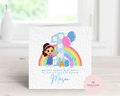 Personalised Miss Rachel Birthday Card - Blue Version
