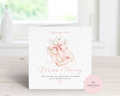 Personalised Teacher Thank You Card - Watercolour Gift Box & Ribbon Design