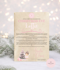 Personalised A4 Santa Letter - Pink Winter Fairy Design - Luxury Antiqued Paper