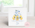 Personalised Three Little Ducks Birthday Card - Watercolour Ducky Bowtie Design