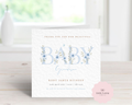 Personalised Floral "Baby" Birth Announcement Card