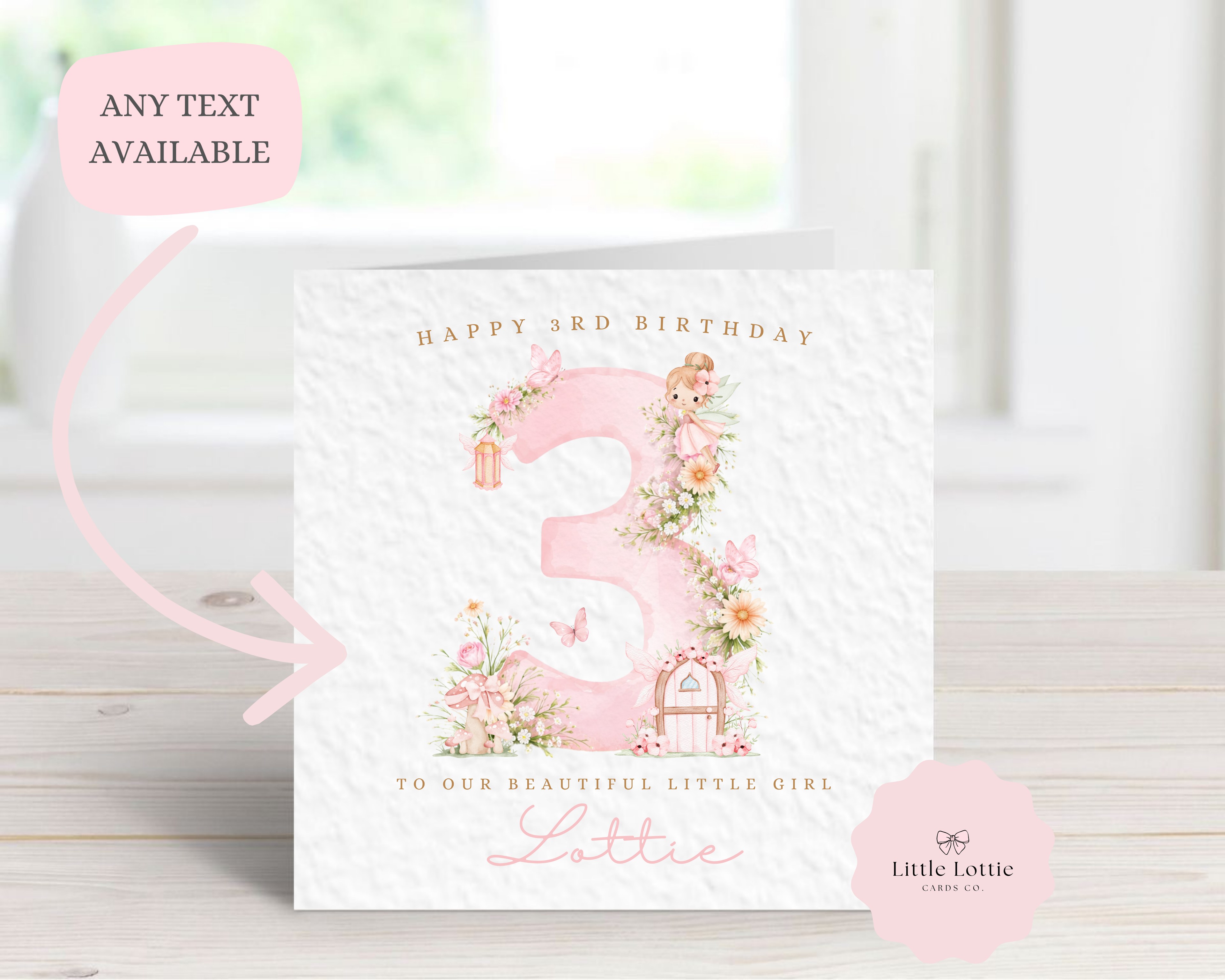 Personalised Fairy Birthday Card | Any Name, Any Age