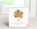 Personalised Birthday Card - Any Age - Leopard Print Balloons