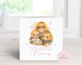 Custom Photo Cartoon Birthday Card - Personalised Watercolour Illustration Greeting