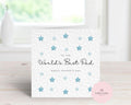 Personalised Father's Day Card - "Dad in a Million" or "World's Best Dad" Blue Watercolor Stars - Any Name & Relation - Custom Card for Dad, Daddy, Grandad - Large 6" Square