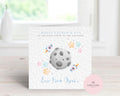 Personalised Father’s Day Card from Child - Space Rocket & Moon Watercolor Illustration - Custom Name & Relation - To the Best Daddy in the Universe - Large 6" Square